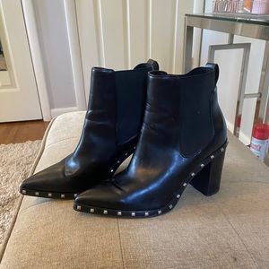 Black Leather Booties